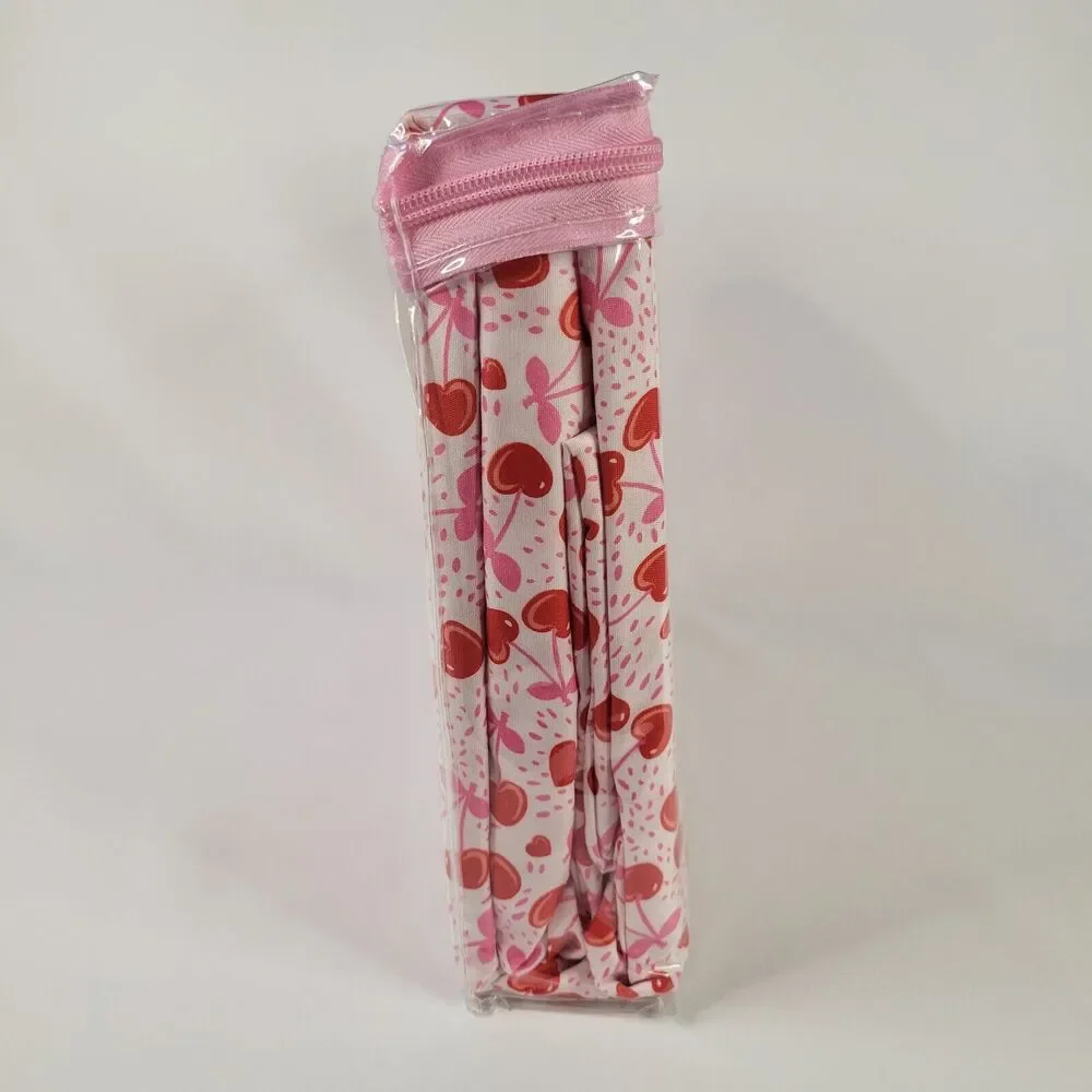 Valentines Day Cherries Red Pink Hearts 3pc TWIN Sheets Set Cherry Sweet Love
